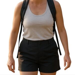L.L.Bean Black Lightweight Nylon Hiking Shorts - Women’s 16